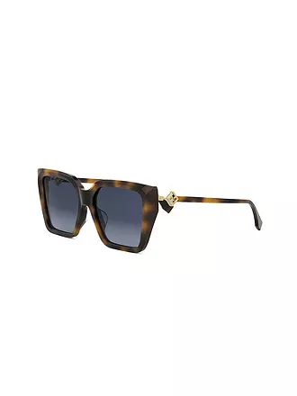 FENDI | FF Diamonds havanabraune eckige Sonnenbrille | 